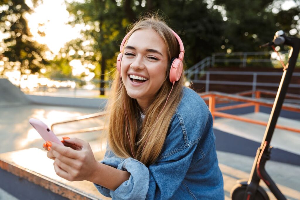 A teenage girl with a beautiful smile